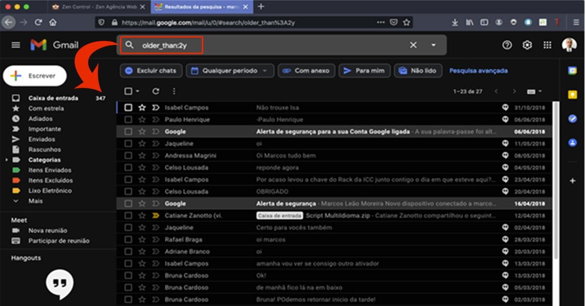 GMAIL: PESQUISANDO E-MAILS ATRAVÉS DA PESQUISA AVANÇADA