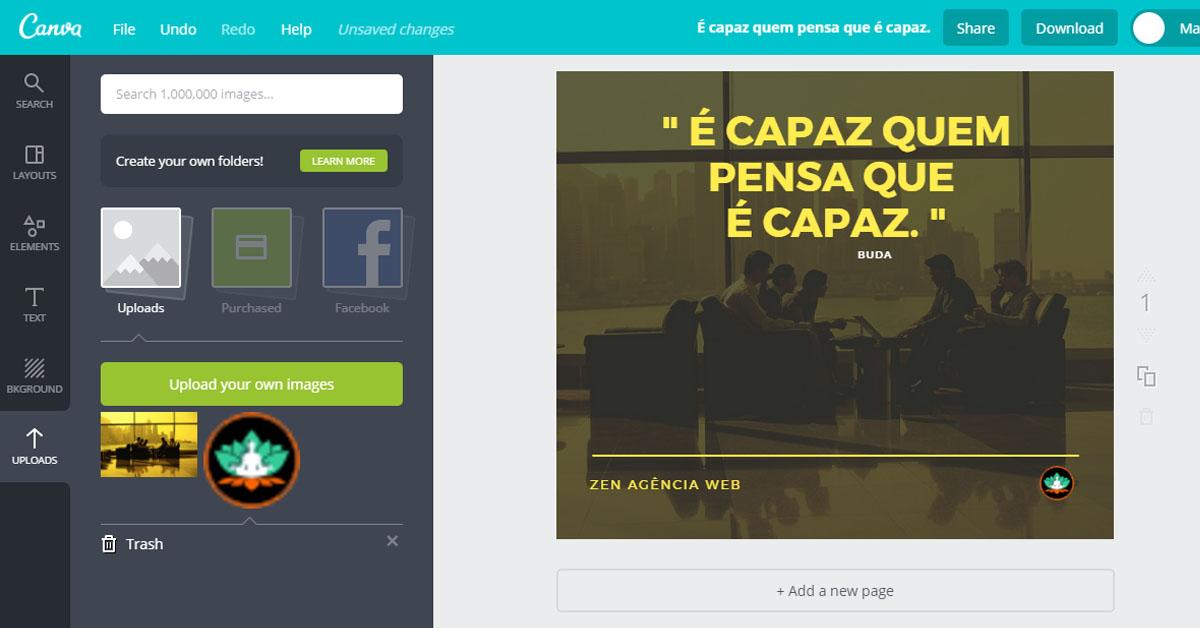 Designs exclusivos para as Redes Sociais com o Canva Zen Agência Web